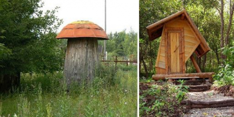 Krásná venkovská toaleta - jak zušlechtit stavbu, možnosti designu